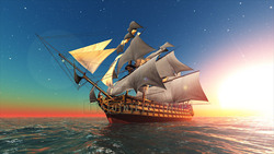 圖像 CG 航行海盜