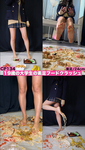 [Model-level beauty❣️] A 19-year-old female college student with an outstanding figure stomps food with her bare feet after **** until it becomes a mess!