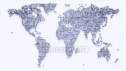 映像CG 世界地図 World map