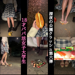 【戶外撞車#6】帶岳父的18歲女大學生深夜放學後穿樂福鞋在公園無情碾碎食物！ ︎
