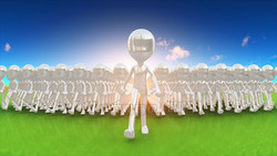 Image CG robot parade Robot Marching