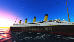 Image CG luxury liner Titanic